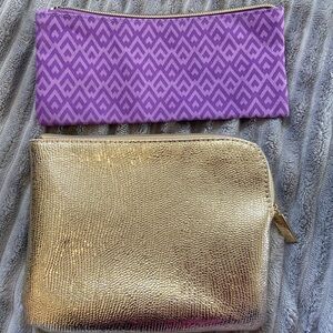 Gold and Purple Tarte Small Pouches
